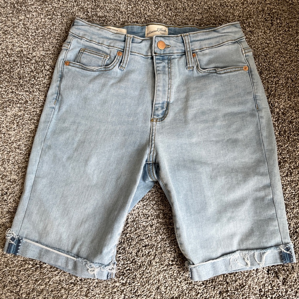 Universal Thread Light Wash High Rise Bermuda Shorts